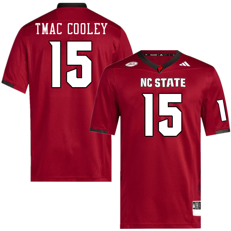 Men #15 Tamarcus TMac Cooley NC State Wolfpack College Football Jerseys Stitched-Red